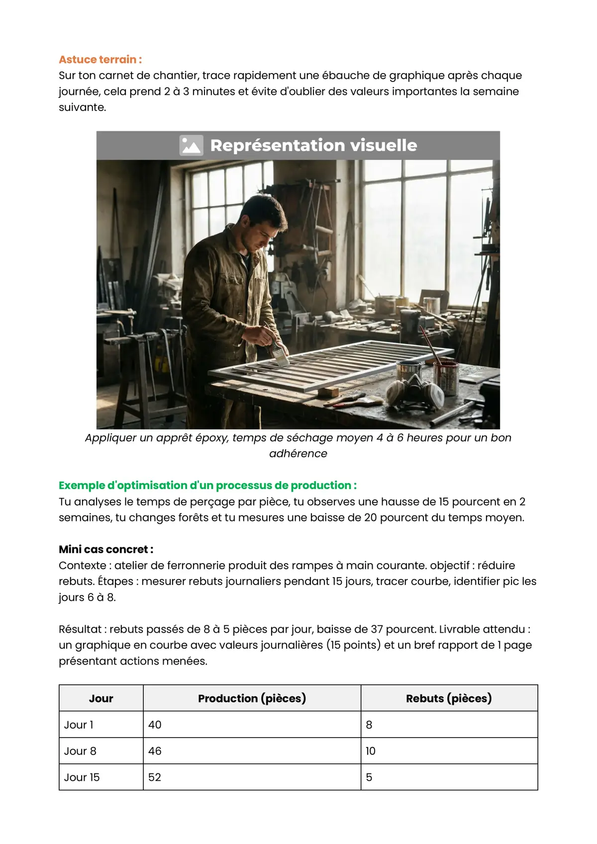 Example Fiche de Révision CAP Ferronnier