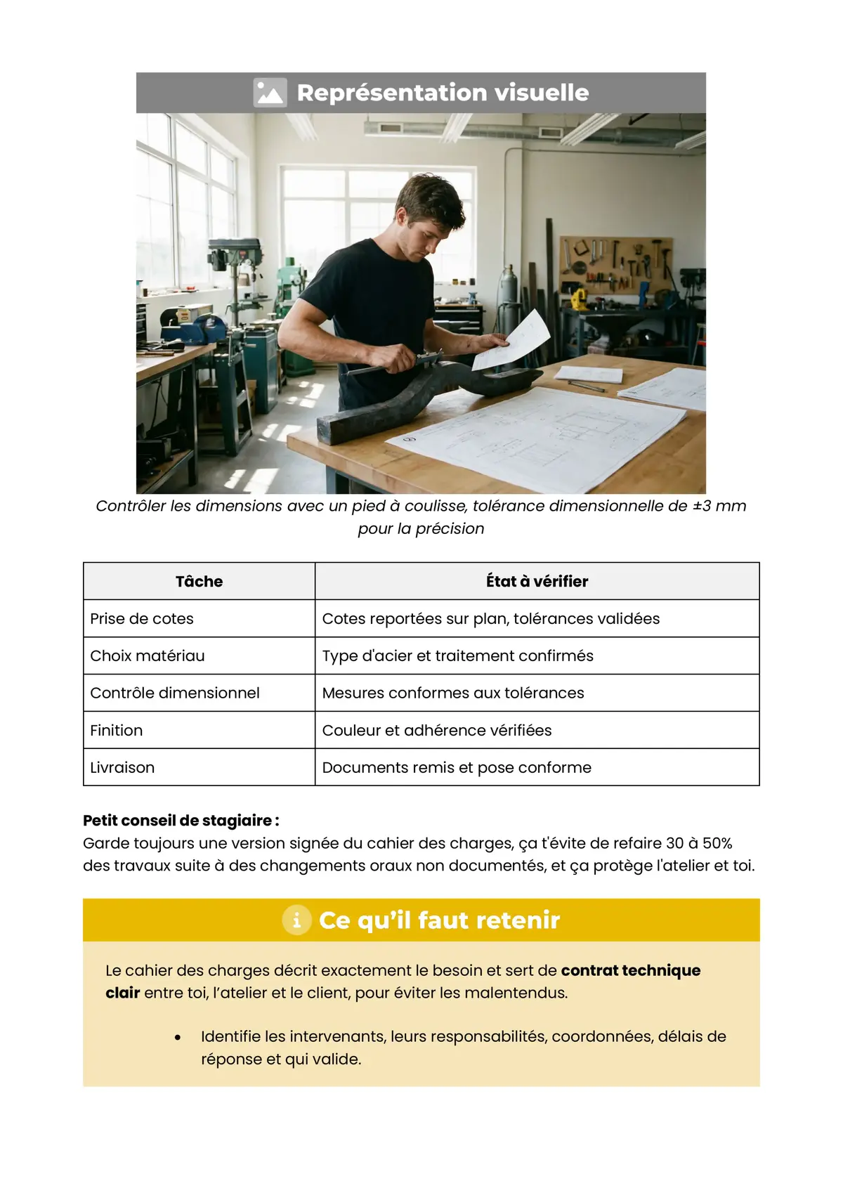 Example Fiche de Révision CAP Ferronnier